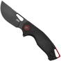 Afbeelding voor MKM Vincent VCN-GBB Black PVD N690CO, Black G10, Red Aluminum zakmes, Jesper Voxnaes design