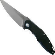 MKM Raut VP01-GF-BK Black G10 Front flipper pocket knife, Lucas Burnley design