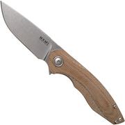 MKM Timavo VP02-NC Natural Canvas Micarta Stonewash navalha, Voxnaes design