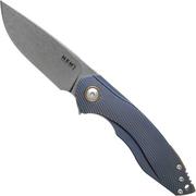 MKM Timavo VP02-T3BB Titanium 3D Milled Blue Bronze pocket knife, Voxnaes design
