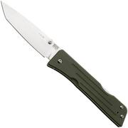 Bild für 1881 Knife Works Route 66, RT68-TB-GRN-G10, Tumbled S45VN Tanto, OD Green G10 Taschenmesser, Greg Medford Design