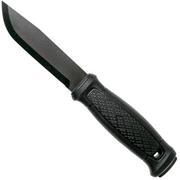 Mora Garberg Black Carbon bushcraftmes, leren foedraal