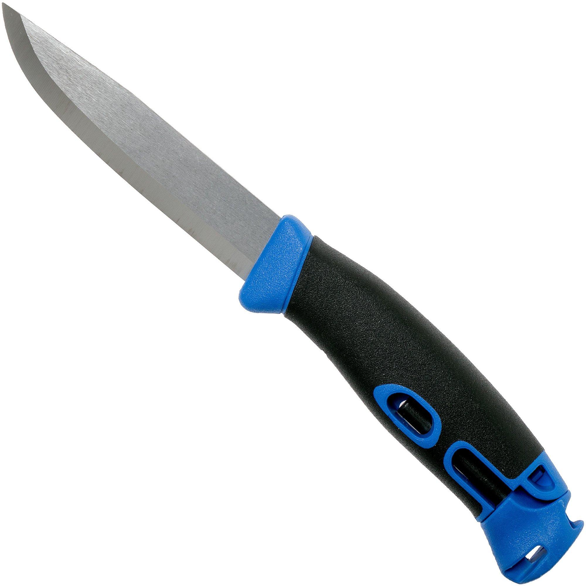 Morakniv Companion Spark 13572 Blue, bushcraft knife with firesteel