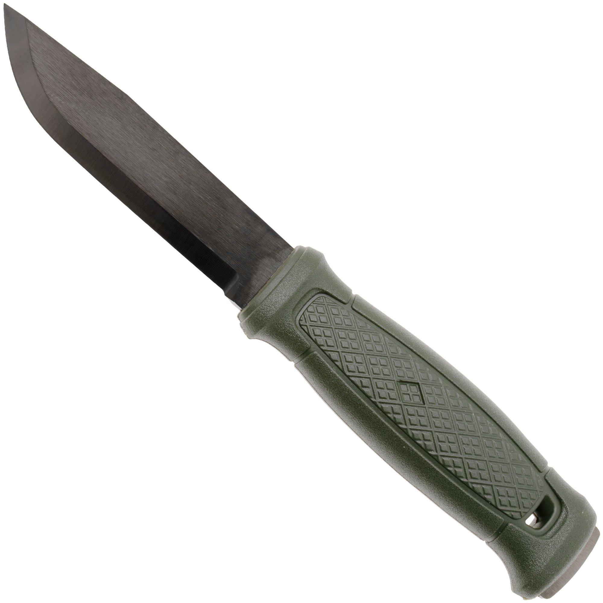 Morakniv Garberg BlackBlade Carbon 14528 Black DLC C100S, Green Polyamide, Bushcraft Messer
