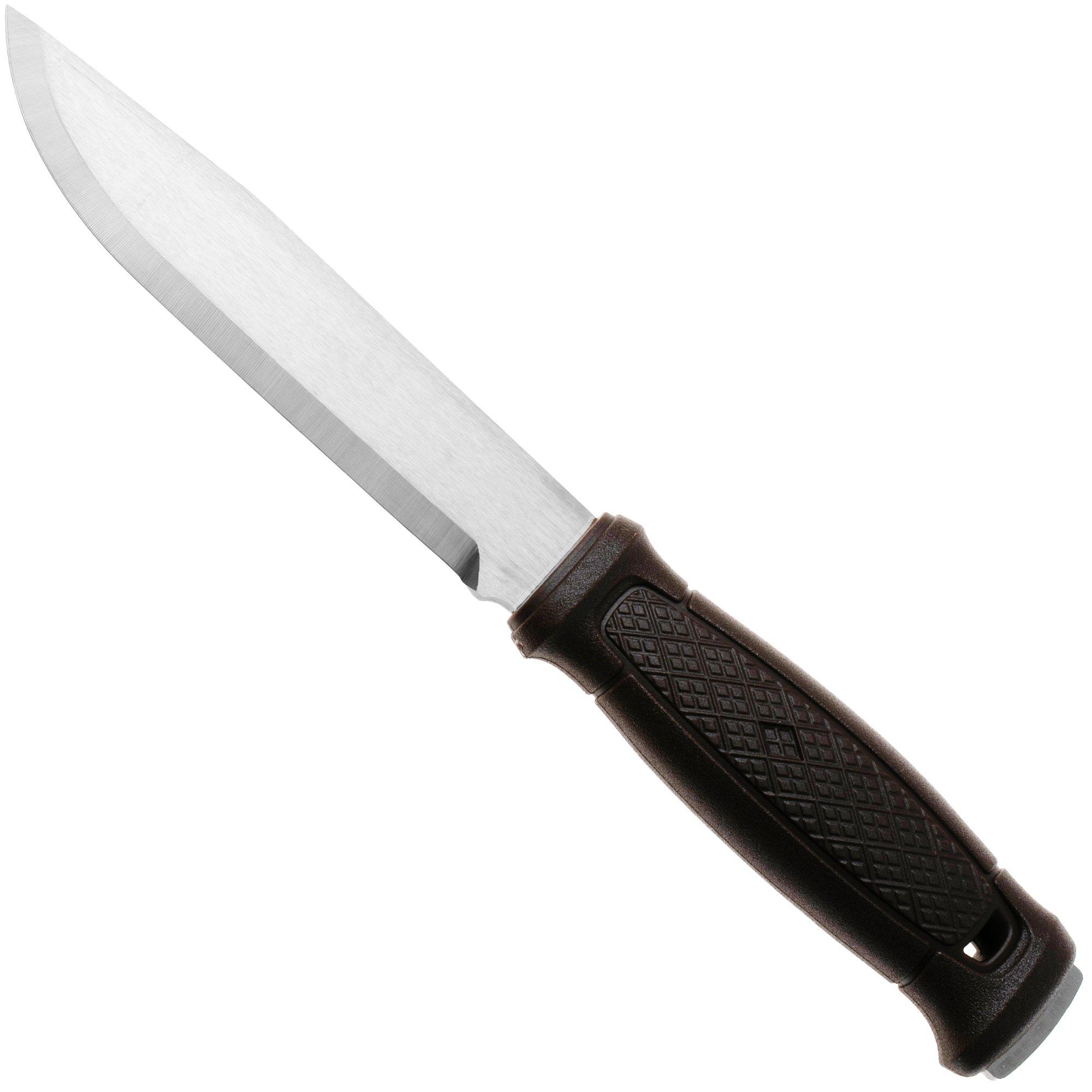 Morakniv Garberg Grand (S) 14641 Stainless Steel, Brown Polymer, bushcraft knife, leather sheath