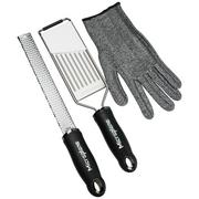 Microplane set with grater, mandoline and protective glove 46020/45044/34027