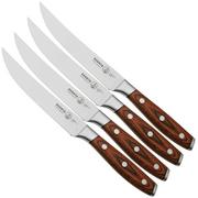 Messermeister Avanta L8684-5-4S, 4-teiliges Steakmesserset, Pakkaholz