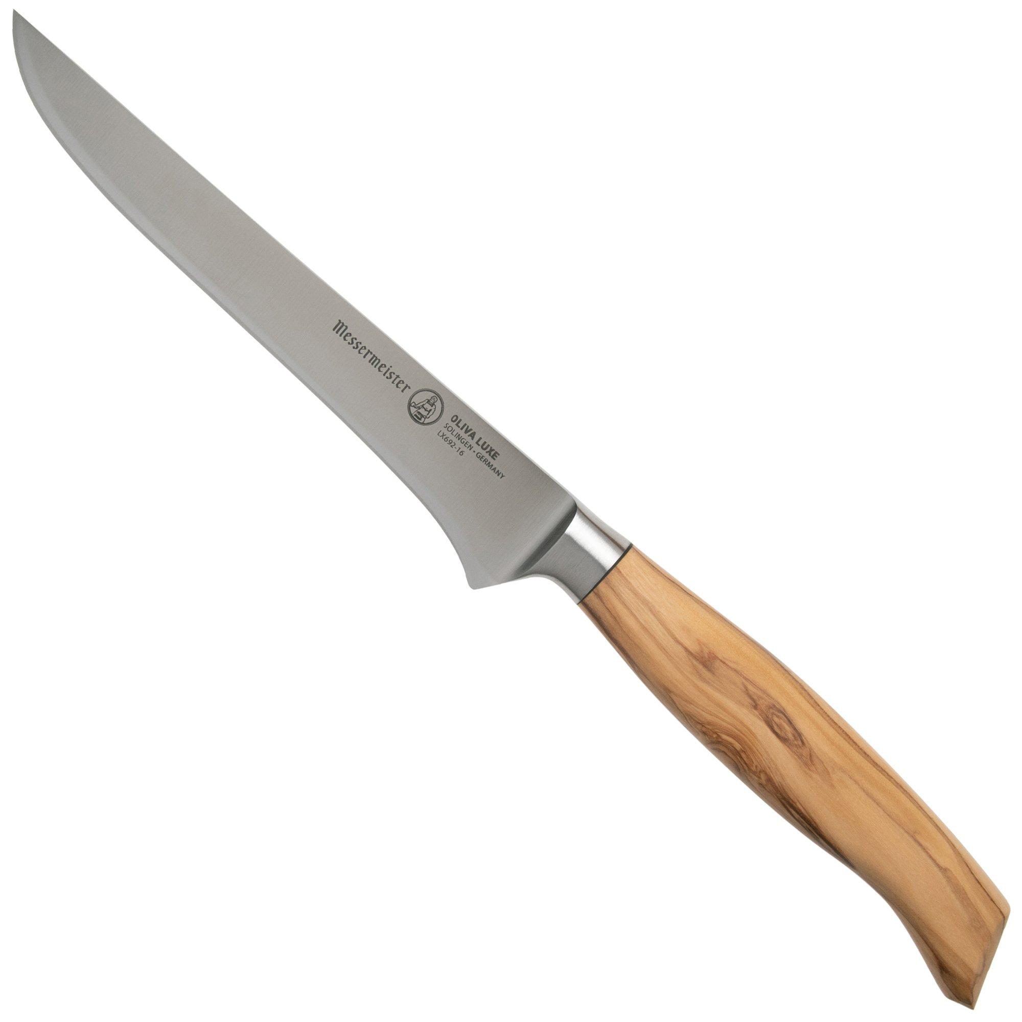 Nóż do trybowania Messermeister Oliva Luxe LX692-16, 16 cm