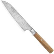 Mcusta Zanmai Santoku ZBX2-3003DS, 33-Layer Damascus/VG10, Hinoki Handle, Knivesandtools Exclusive, santoku, 18 cm