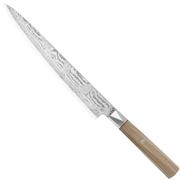 Mcusta Zanmai Sujihiki ZBX2-3010DS, 33-Layer Damascus/VG10, Hinoki Handle, Knivesandtools Exclusive, coltello da bistecca, 24 cm