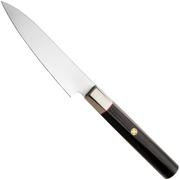 Afbeelding voor Mcusta Zanmai Petty KH-4001S Ginsan Silver 3, Ebony Pakka Handle, Knivesandtools Exclusive, petty universeelmes, 12 cm