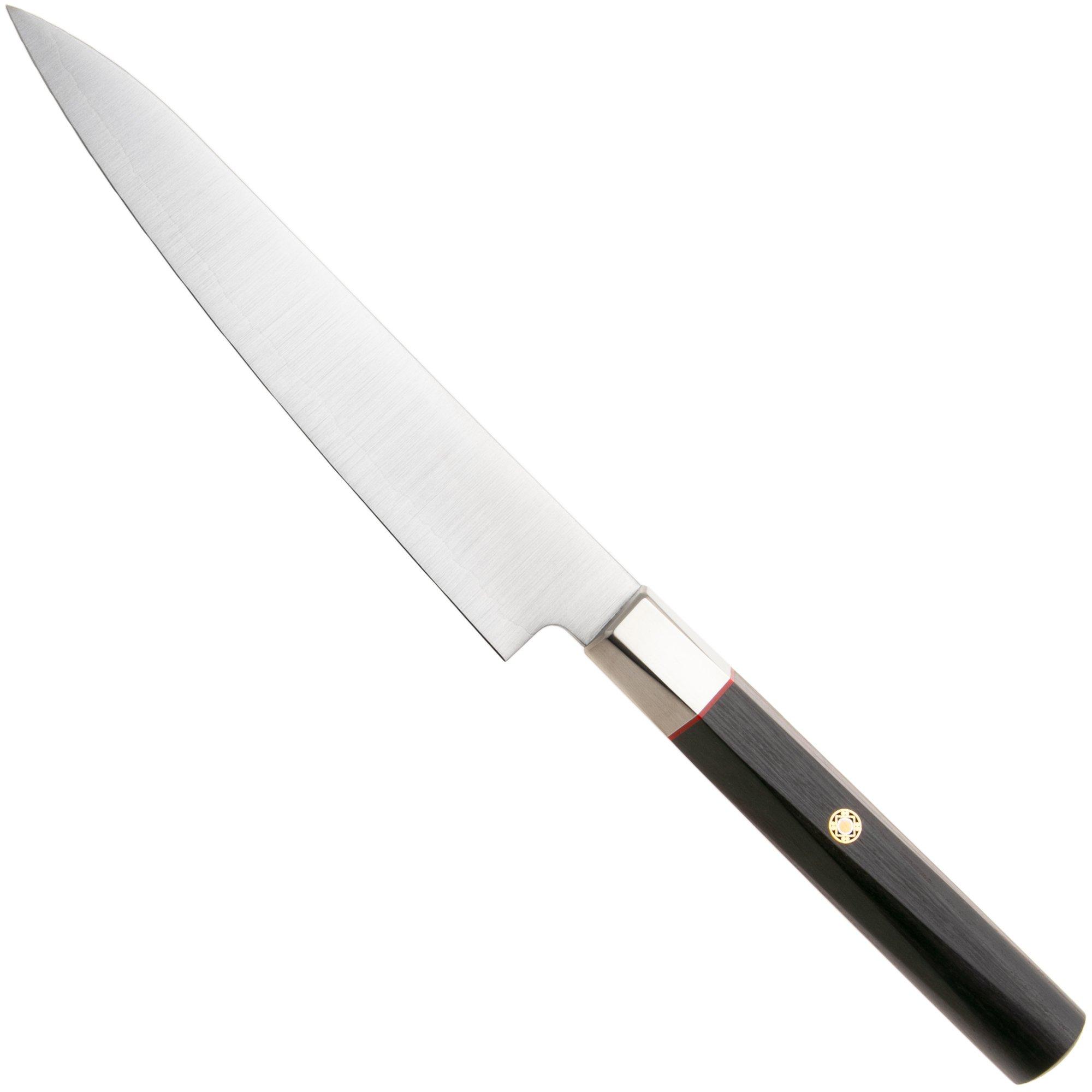 Mcusta Zanmai Petty KH-4002S Ginsan Silver 3, Ebony Pakka Handle, Knivesandtools Exclusive, petty universeelmes, 16 cm