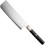 Afbeelding voor Mcusta Zanmai Nakiri KH-4008S Ginsan Silver 3, Ebony Pakka Handle, Knivesandtools Exclusive, nakiri, 18 cm