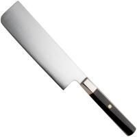 Afbeelding voor Mcusta Zanmai Nakiri KH-4008S Ginsan Silver 3, Ebony Pakka Handle, Knivesandtools Exclusive, nakiri, 18 cm