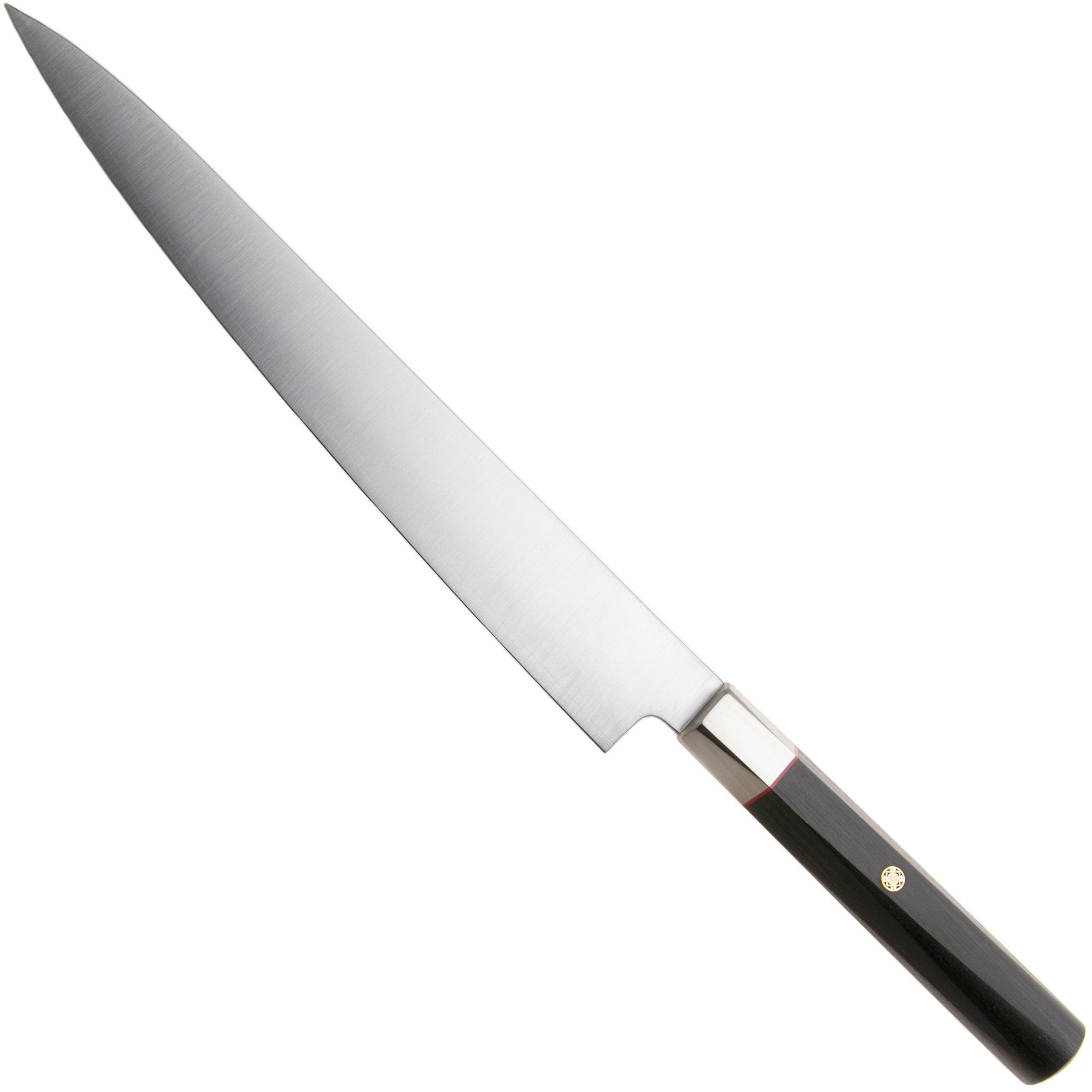 Mcusta Zanmai Sujihiki KH-4010S Ginsan Silver 3, Ebony Pakka Handle, Knivesandtools Exclusive, sujihiki, 25 cm