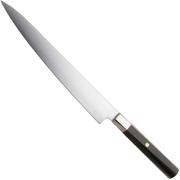 Afbeelding voor Mcusta Zanmai Sujihiki KH-4010S Ginsan Silver 3, Ebony Pakka Handle, Knivesandtools Exclusive, sujihiki, 25 cm