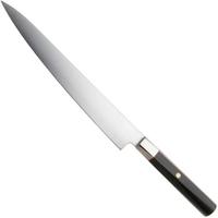 Afbeelding voor Mcusta Zanmai Sujihiki KH-4010S Ginsan Silver 3, Ebony Pakka Handle, Knivesandtools Exclusive, sujihiki, 25 cm