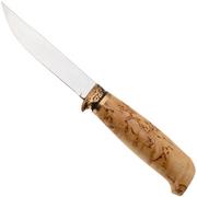 Marttiini Lynx 134 134012, Polished X46Cr13, Bronze Guard, Curly Birch Outdoor Messer