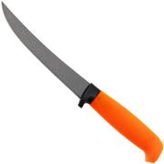Marttiini Martef Carving Knife 935024T Stainless, Orange Rubber, Fahrtenmesser