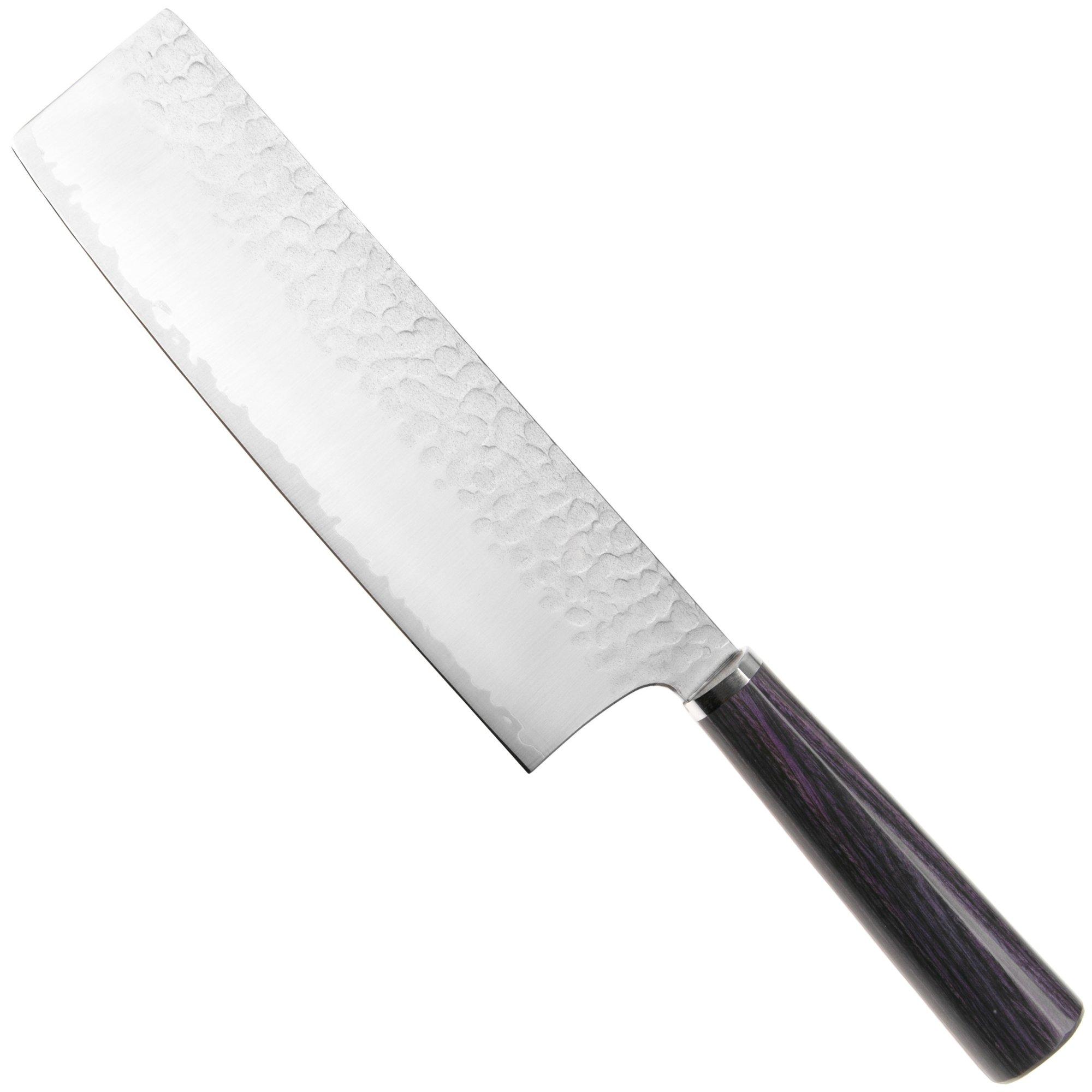 Musashi H861-2 Tsuchime VG-10, Purple Mahogany, nakiri, 18 cm