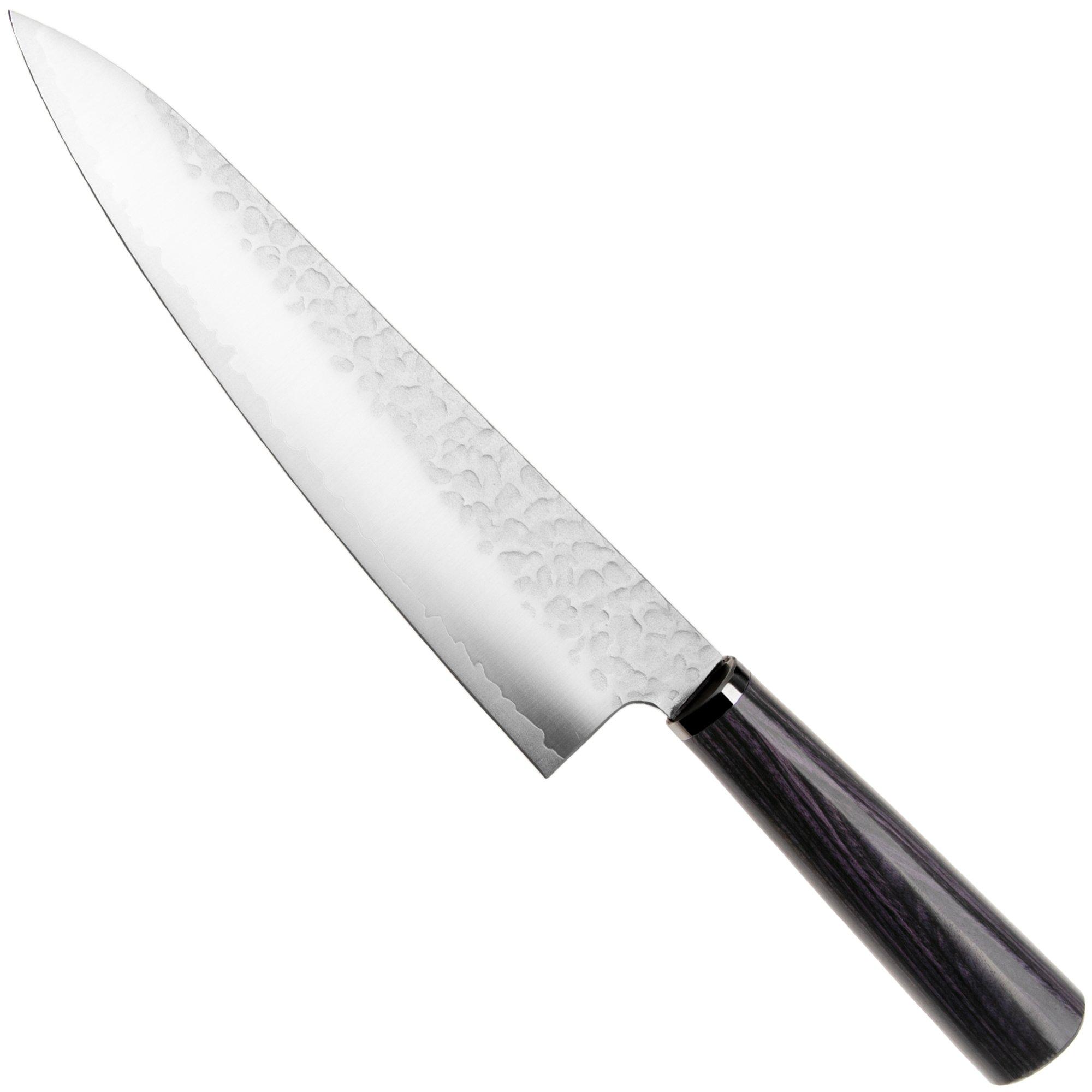 Musashi H986-2 Tsuchime VG-10, Purple Mahogany, gyuto, 20 cm