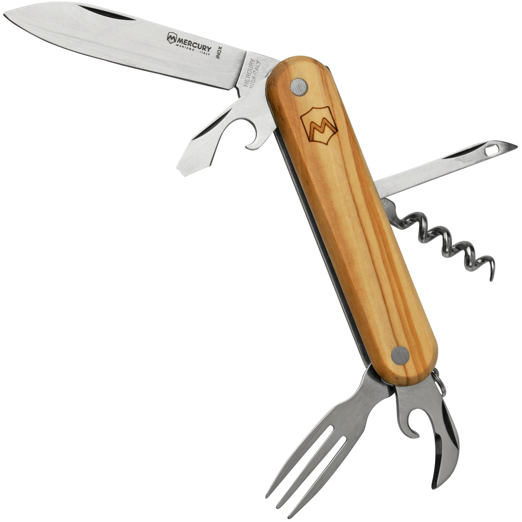 Nóż składany Mercury Multi-Tool Knife 913-6LC Olive Wood, 6 funkcji