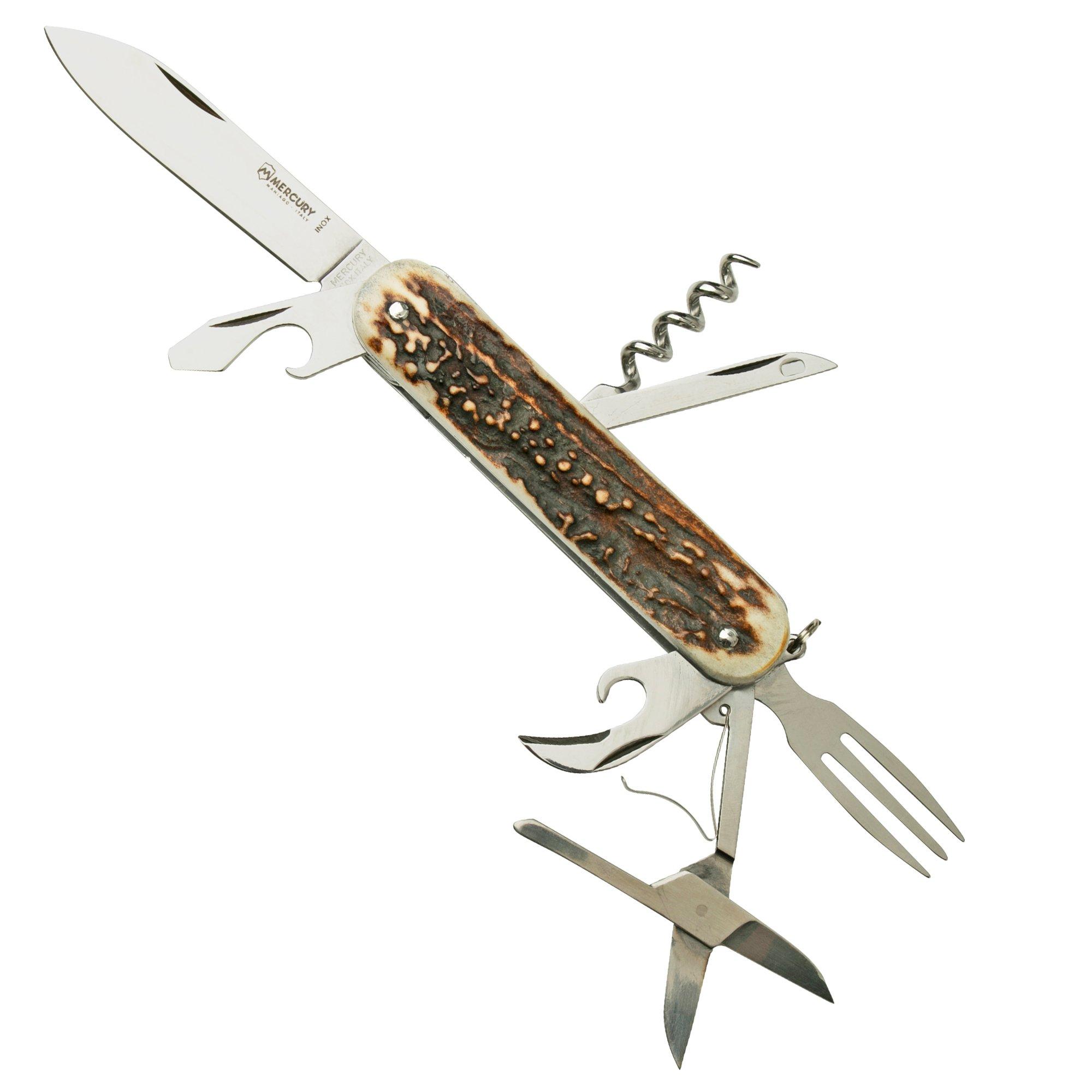 Nóż składany Mercury Multi-Tool Knife 913-7DC Stag, 7 funkcji
