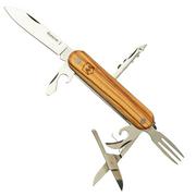Mercury Multi-Tool Knife 913-8LC Olive Wood, 8 funzioni, coltello da tasca