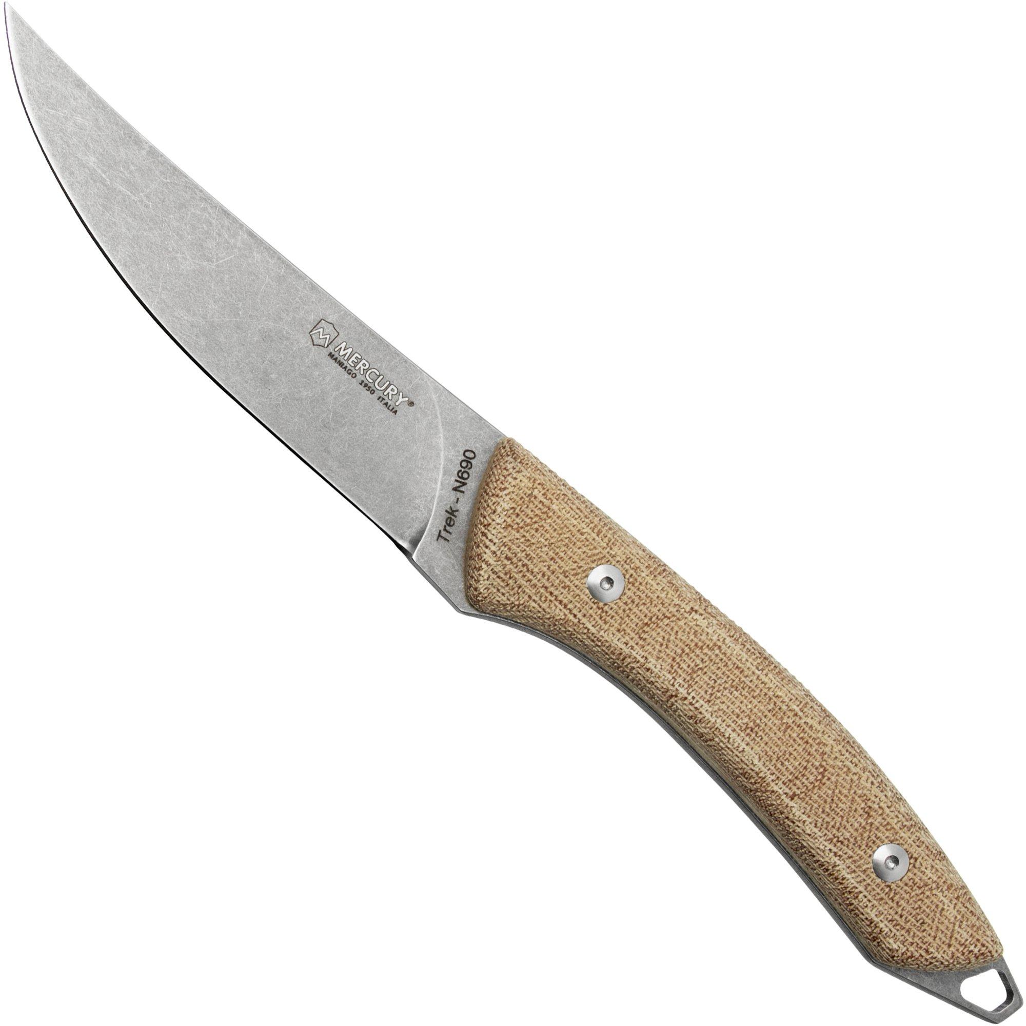 Nóż myśliwski Mercury Trek 925-25CNC, Natural Canvas Micarta