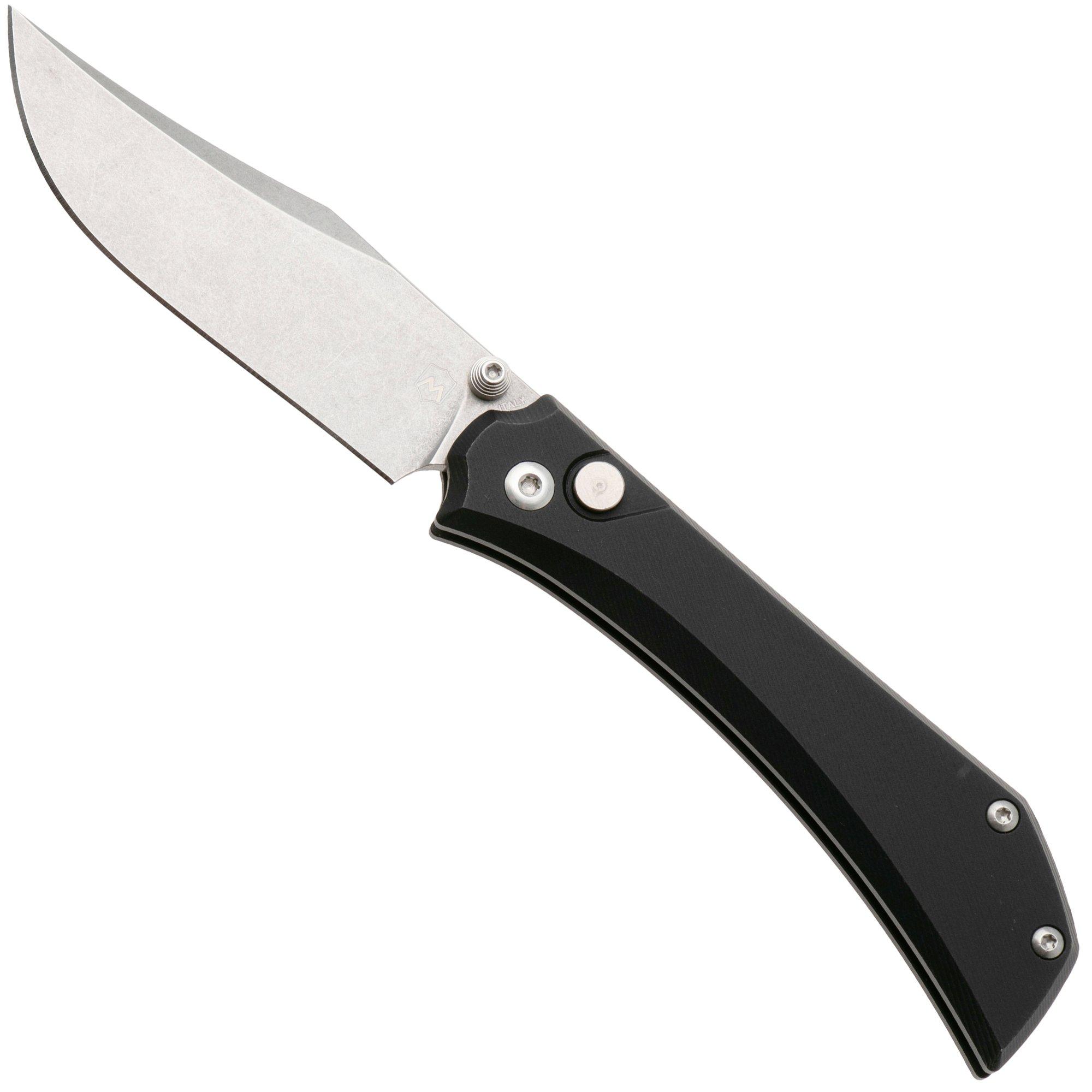 Mercury Amon 9AMN-ALBK-C Stonewashed Elmax, Black Anodized Aluminium, pocket knife, Denis Simonutti design