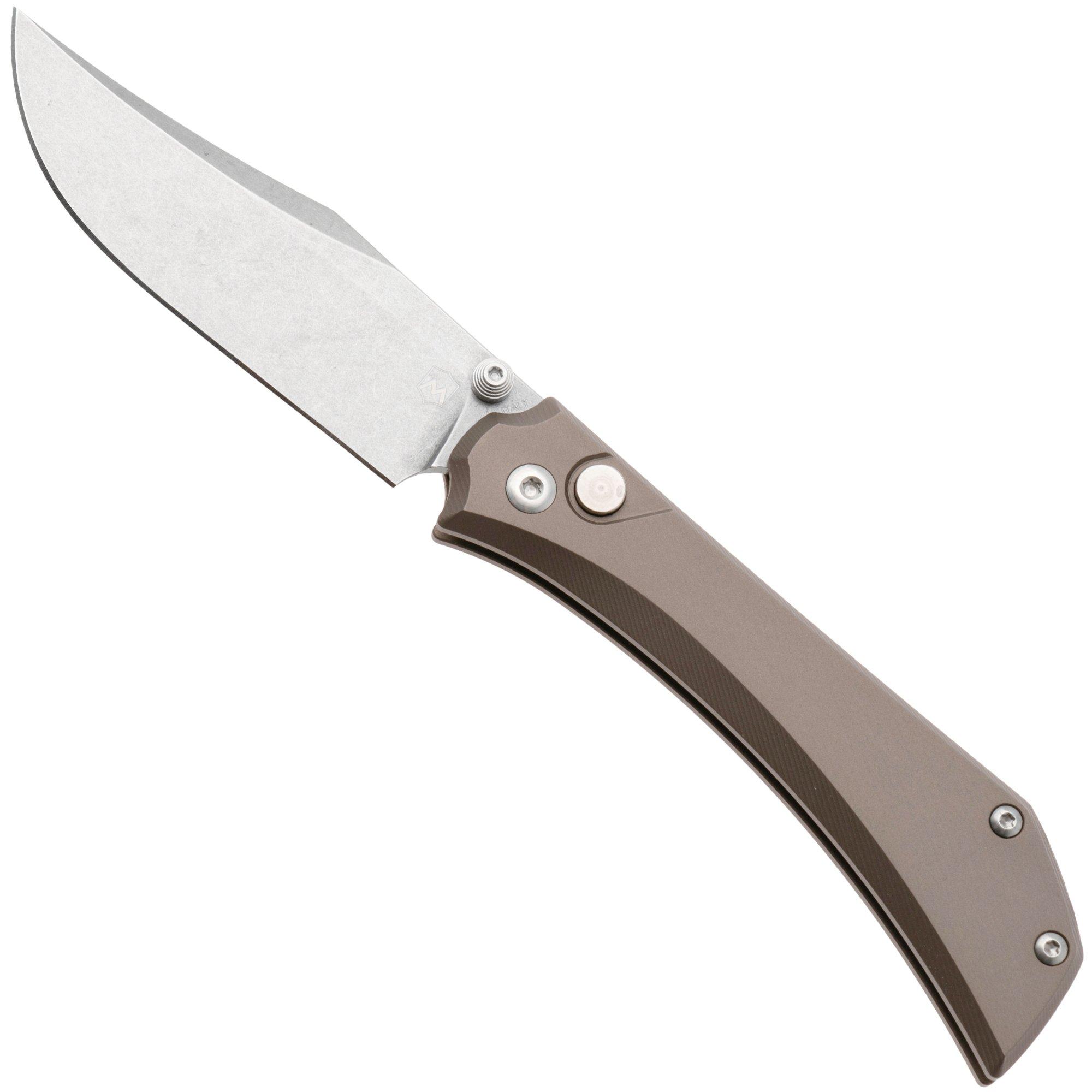 Mercury Amon 9AMN-ALTIT-C Stonewashed Elmax, Champagne Anodized Aluminium, zakmes, Denis Simonutti design
