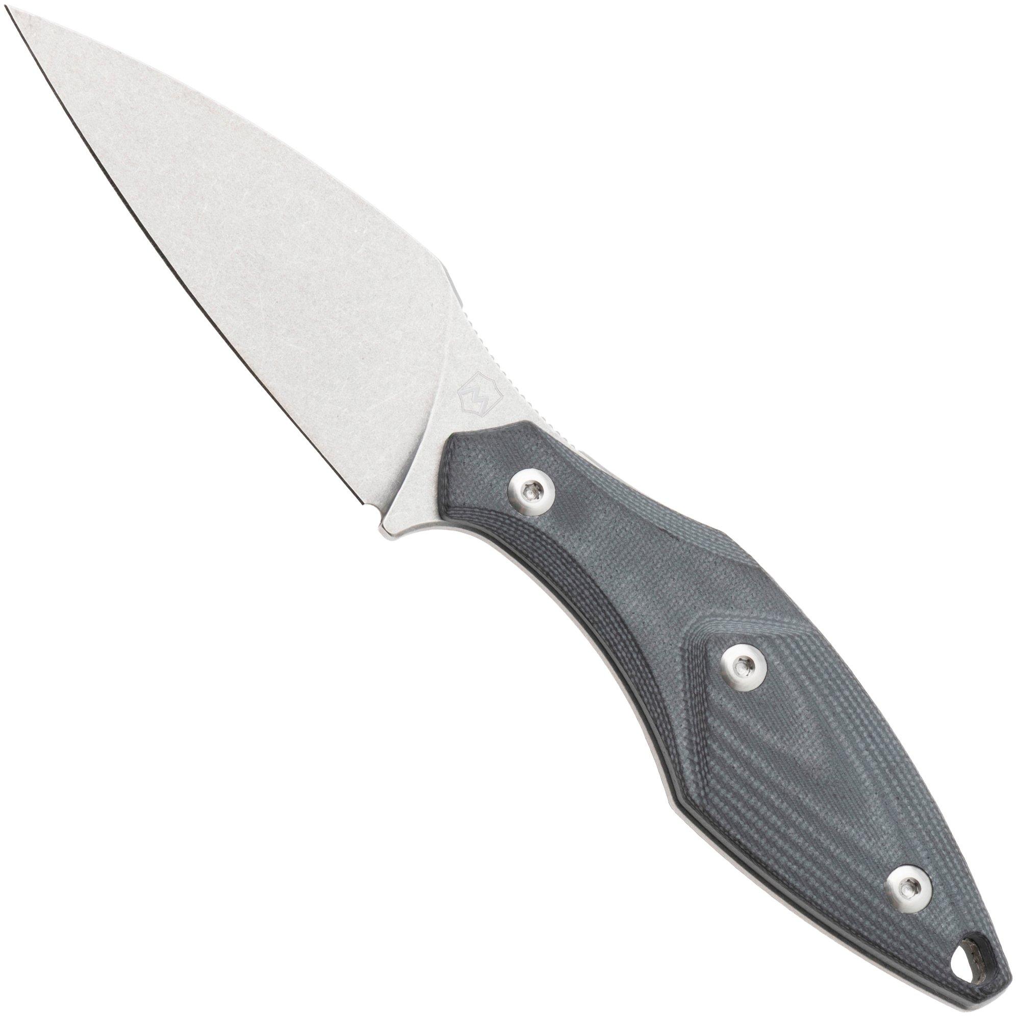 Mercury Hawky 9AWK-BKG10F-C Stonewashed M390, Black G10, Fahrtenmesser