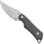 Mercury Kali N690 Stonewashed Clip Point, Black G10, vaststaand mes