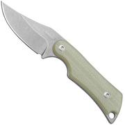 Mercury Kali N690 Stonewashed Clip Point, Natural G10, fixed knife