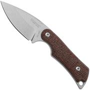 Mercury Kali 9KALIDP-BRFC, N690 Stonewashed Drop Point, Red Burlap Micarta, cuchillo fijo