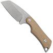 Mercury Kali N690 Stonewashed Sheepsfoot, Natural Canvas Micarta, fixed knife