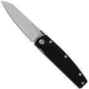 Mercury Logan Mini 9LGMEXSWALBK-C, Stonewash Elmax, Black Aluminium, coltello da tasca, Moreno Franzin design