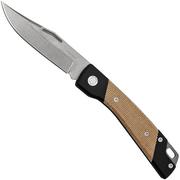 Mercury Luc 9LUCEXSWALBK-C, Elmax, Natural Canvas Micarta, couteau de poche