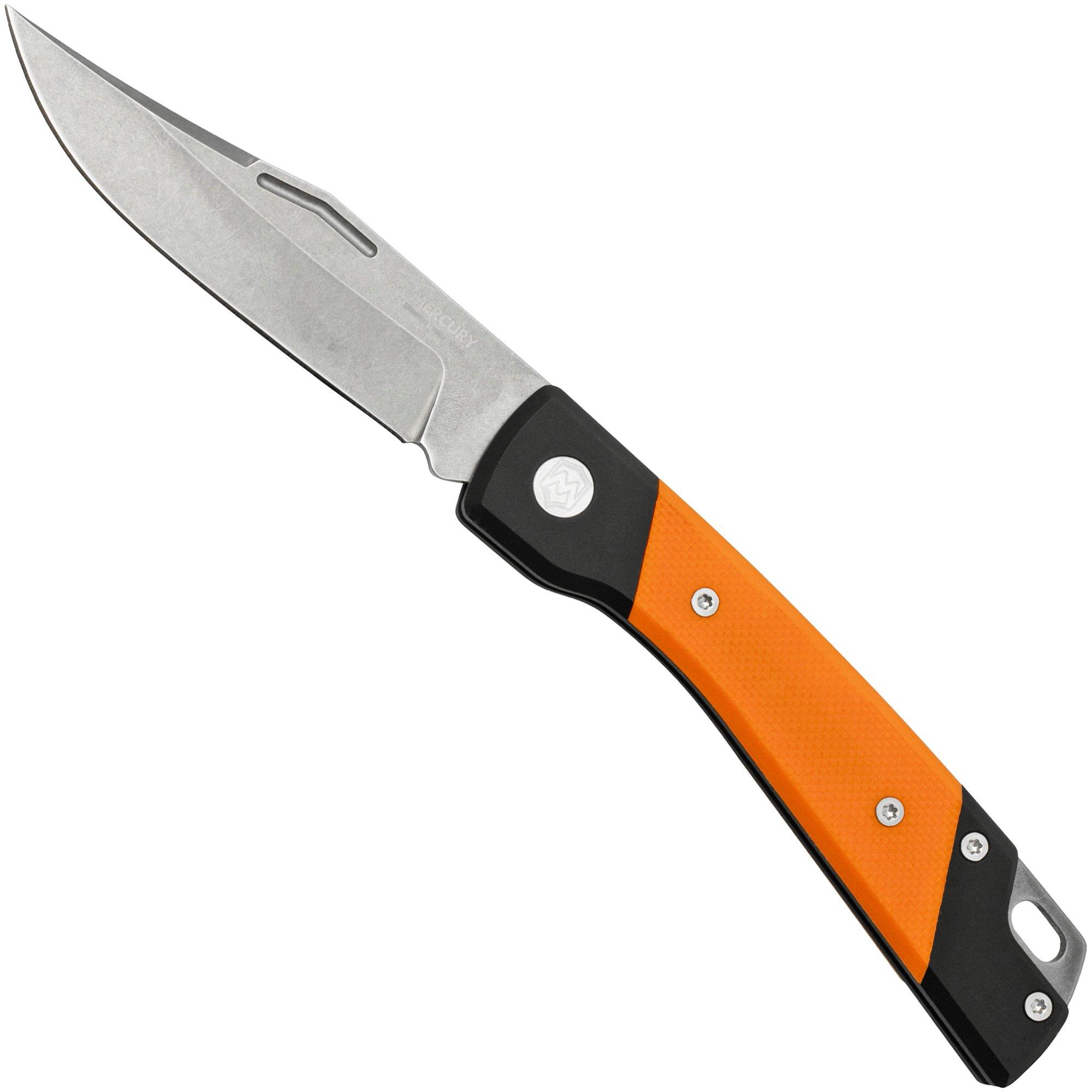 Mercury Luc 9LUCEXSWALG10A-C, Elmax, G10 orange, couteau de poche
