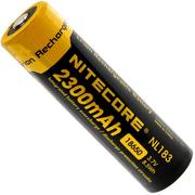 Nitecore 18650 bateria 2300 mAh, parte superior do botão