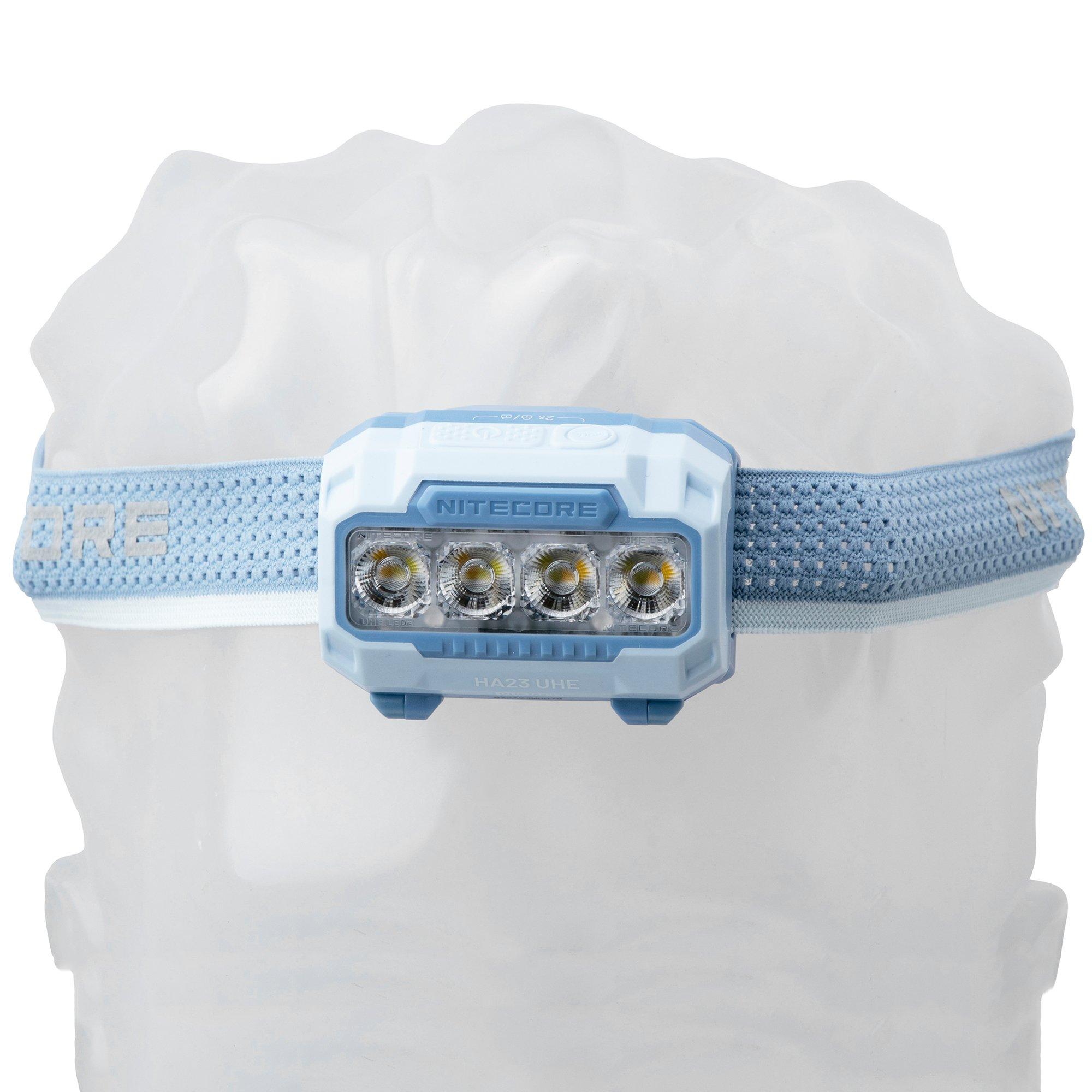 Latarka czołowa Nitecore HA23 UHE LED Blue, ładowana, 600 lumenów