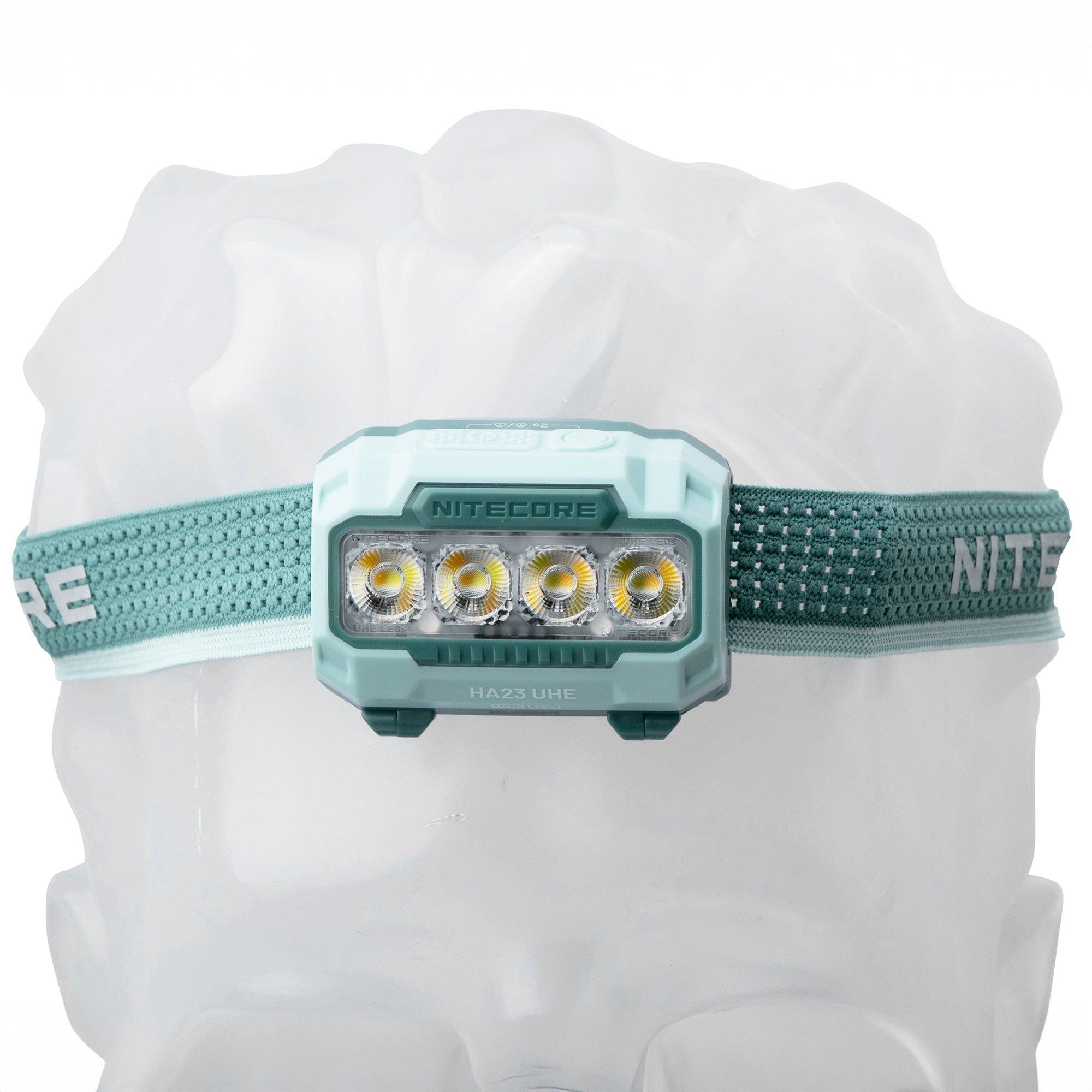 Latarka czołowa Nitecore HA23 UHE LED Green, ładowana, 600 lumenów