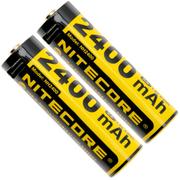 Nitecore NH2400 USB-C oplaadbare AA-accu met usb-c poort, 2400 mAh, 2 stuks