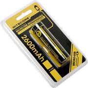 NiteCore NL1826R Micro-USB oplaadbare 18650 Li-ion accu, 2600mAh