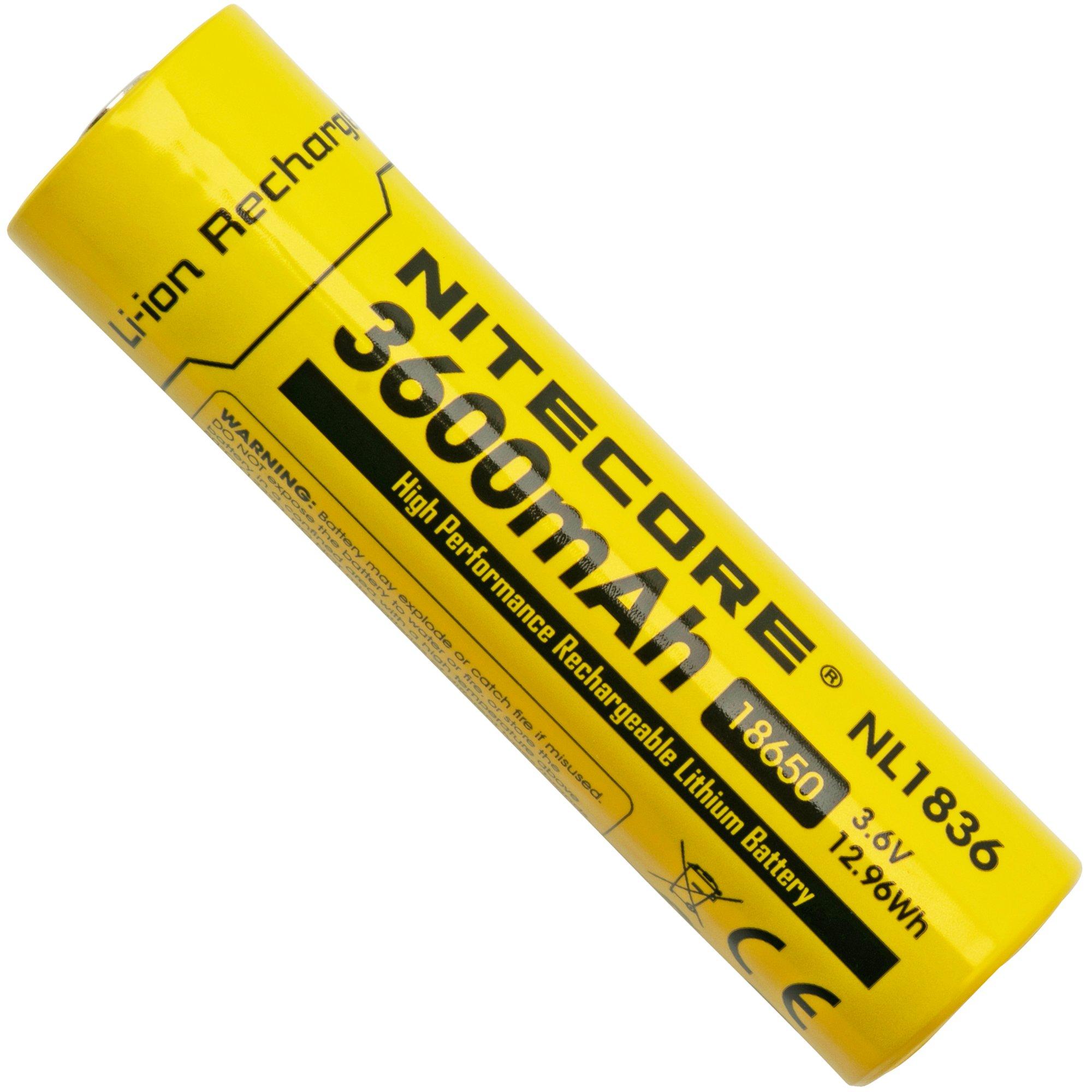 Nitecore NL1836 aufladbarer 18650 Li-Ion Akku, 3600 mAh 