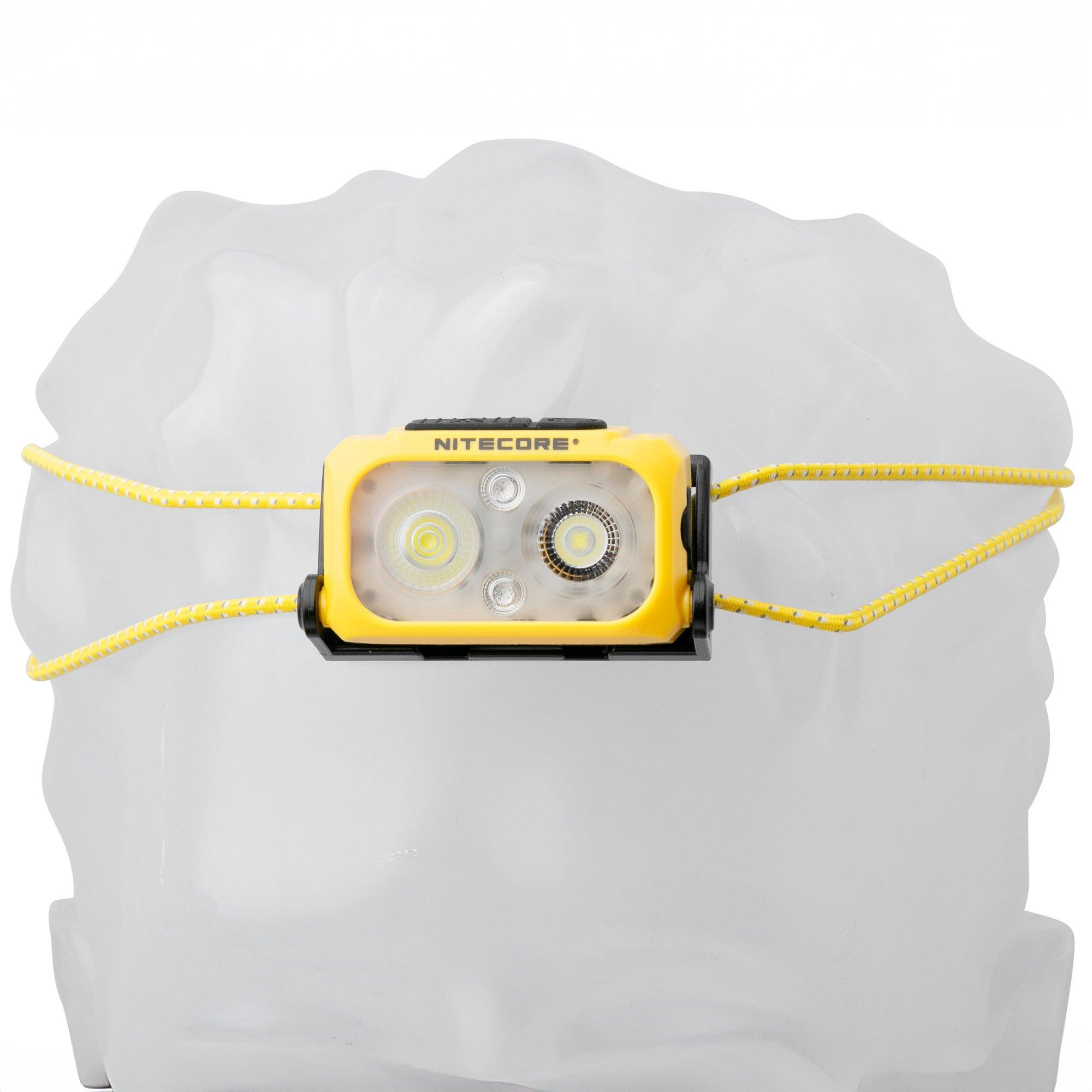Latarka czołowa Nitecore NU21 Speed Yellow, ładowana, 360 lumenów