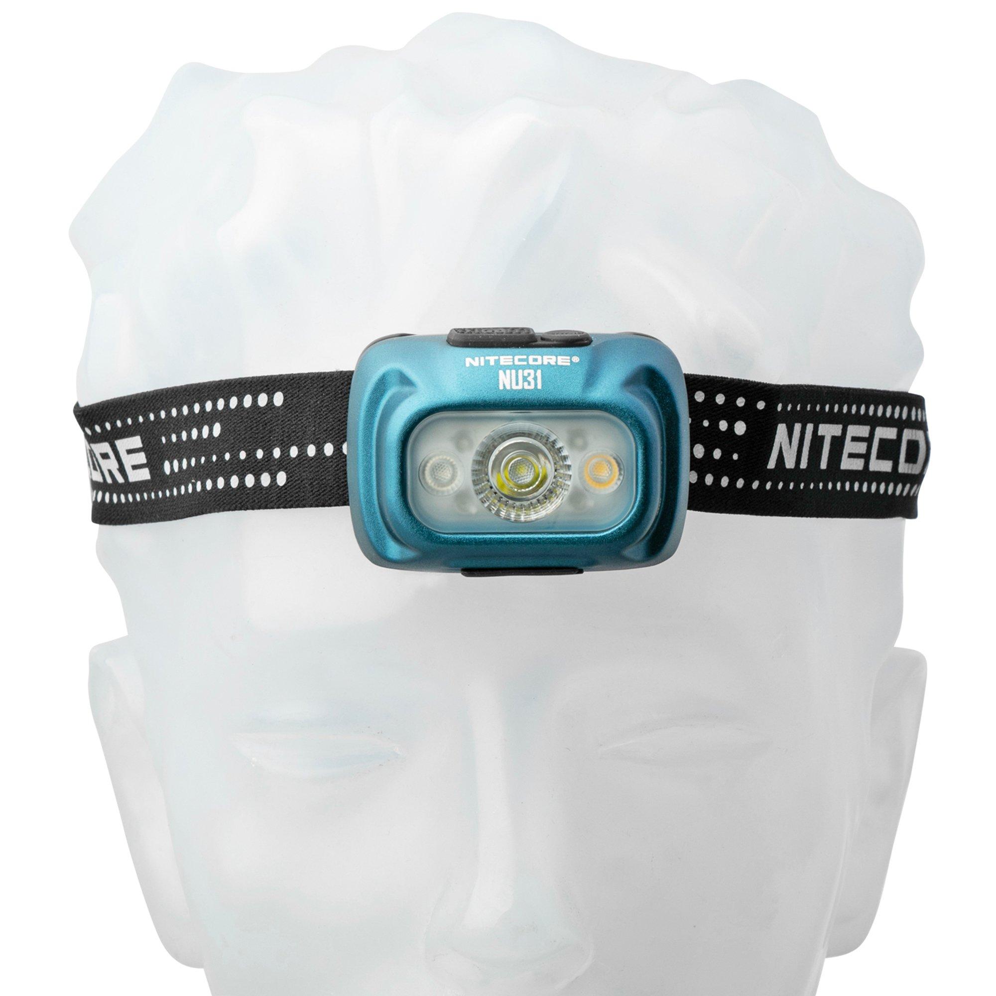 Latarka czołowa Nitecore NU31-BL Chill Blue, ładowana, 550 lumenów