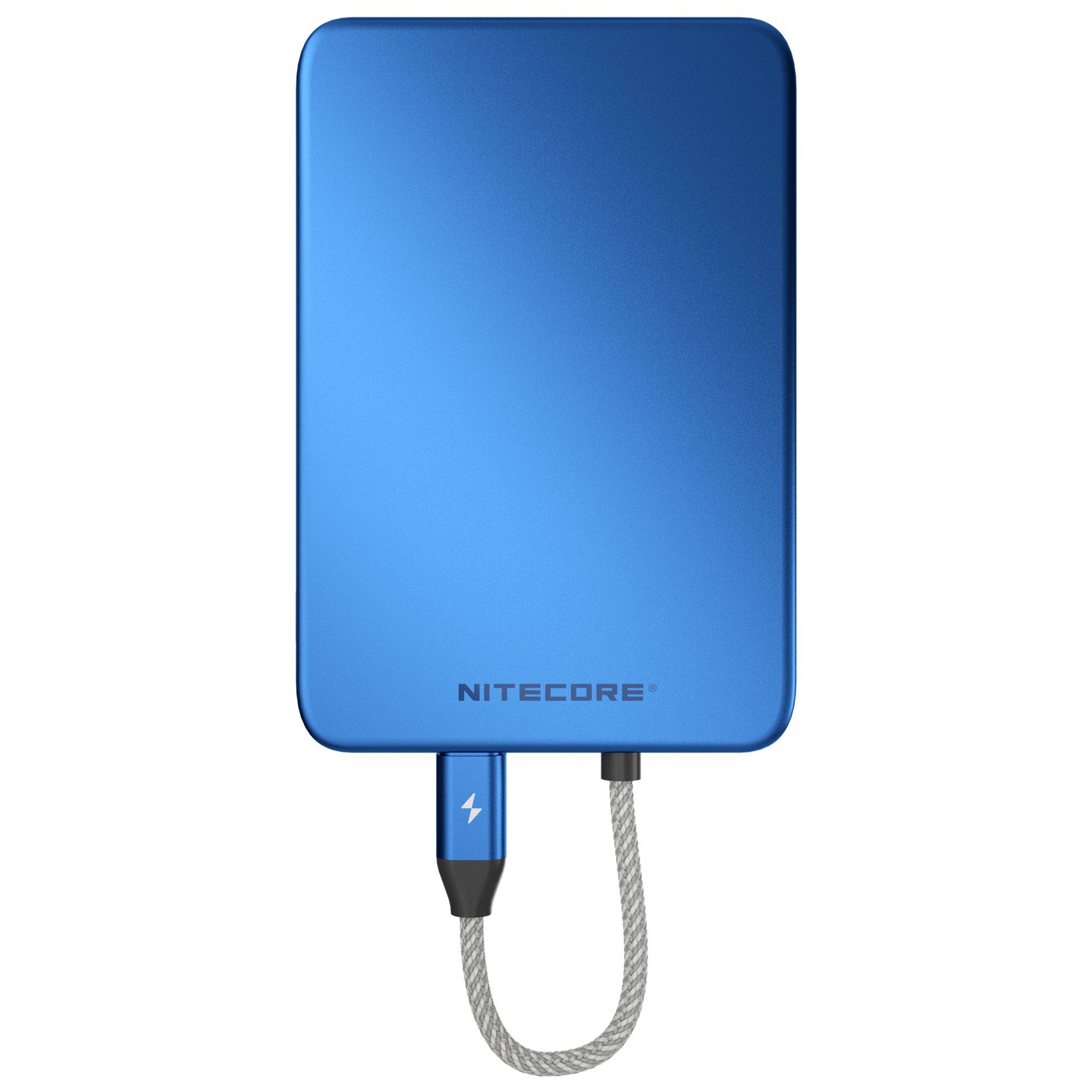 Nitecore POCKET 5 Magnetic Ultra Thin Power Bank, Cobalt Blue, batterie externe, 5000mAh