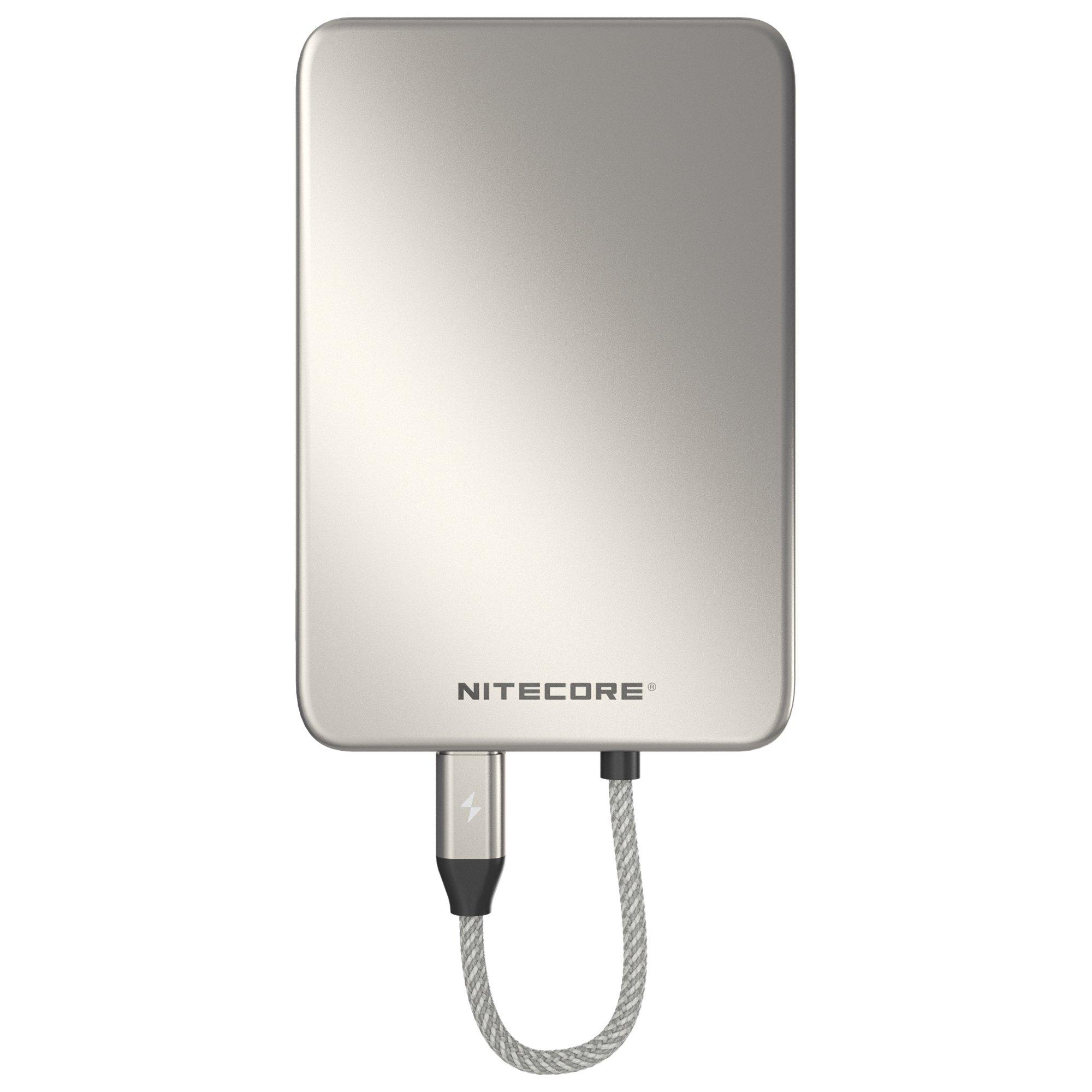 Nitecore POCKET 5 Ultra Thin Power Bank, Titanium Gray, powerbank, 5000mAh