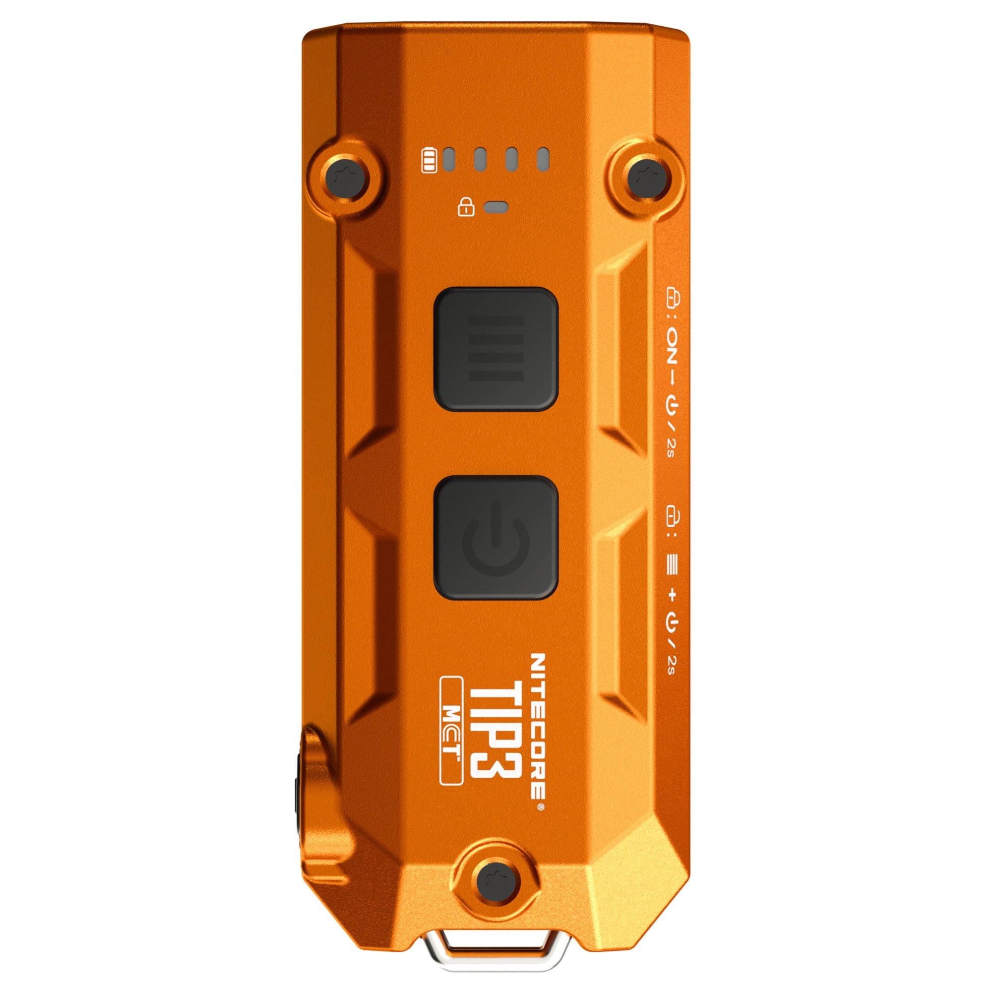 Nitecore TIP3 Alloy Orange, rechargeable keychain flashlight, 720 lumens